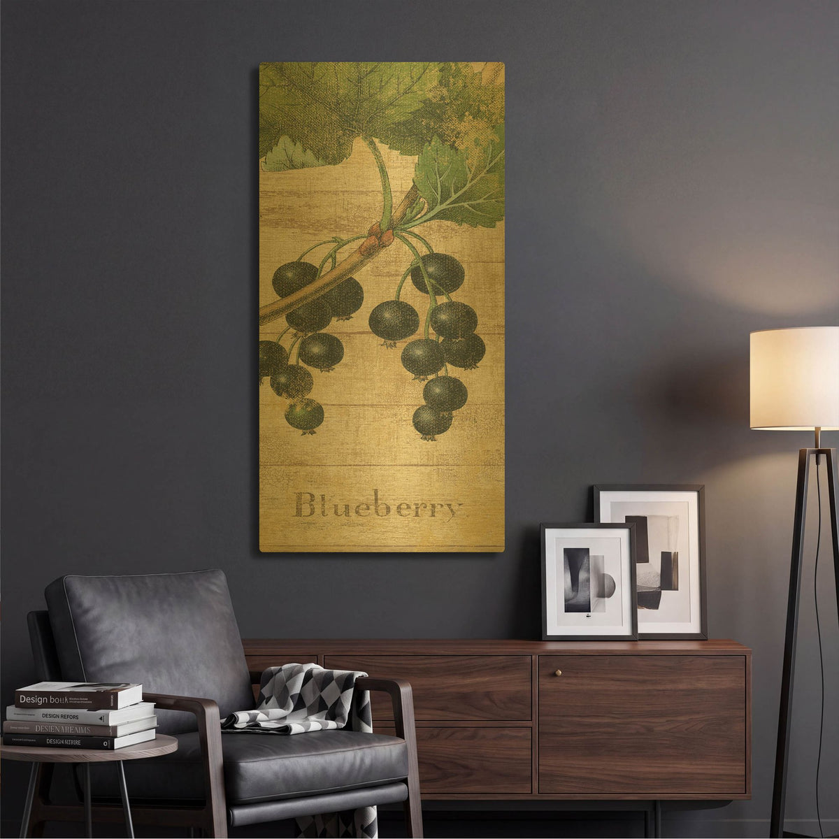 'Country Fruits I' By NBL Studio Gold Metal Wall Art