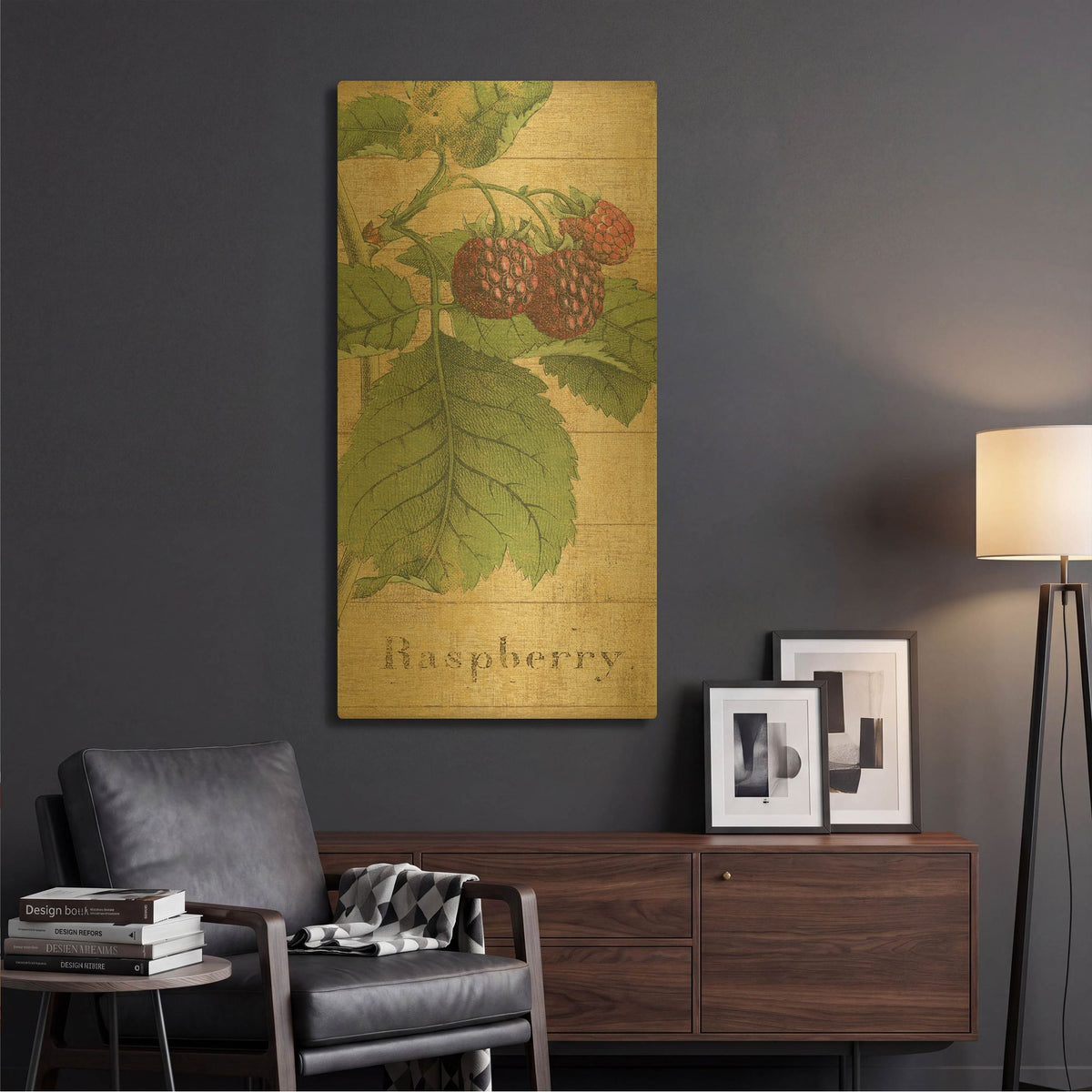 'Country Fruits III' By NBL Studio Gold Metal Wall Art