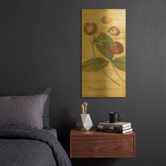 'Country Fruits IV' By NBL Studio Gold Metal Wall Art