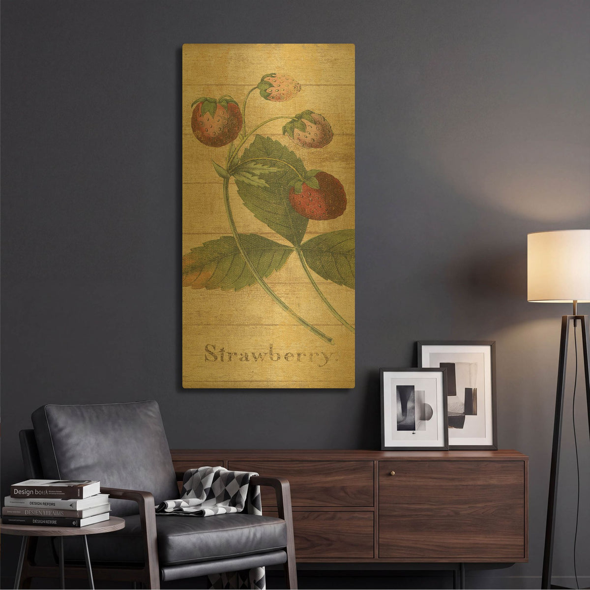 'Country Fruits IV' By NBL Studio Gold Metal Wall Art