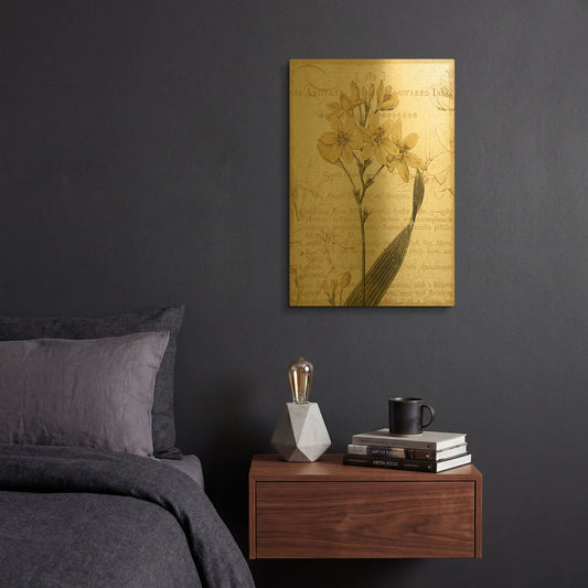 'Floral Studies II' By NBL Studio Gold Metal Wall Art