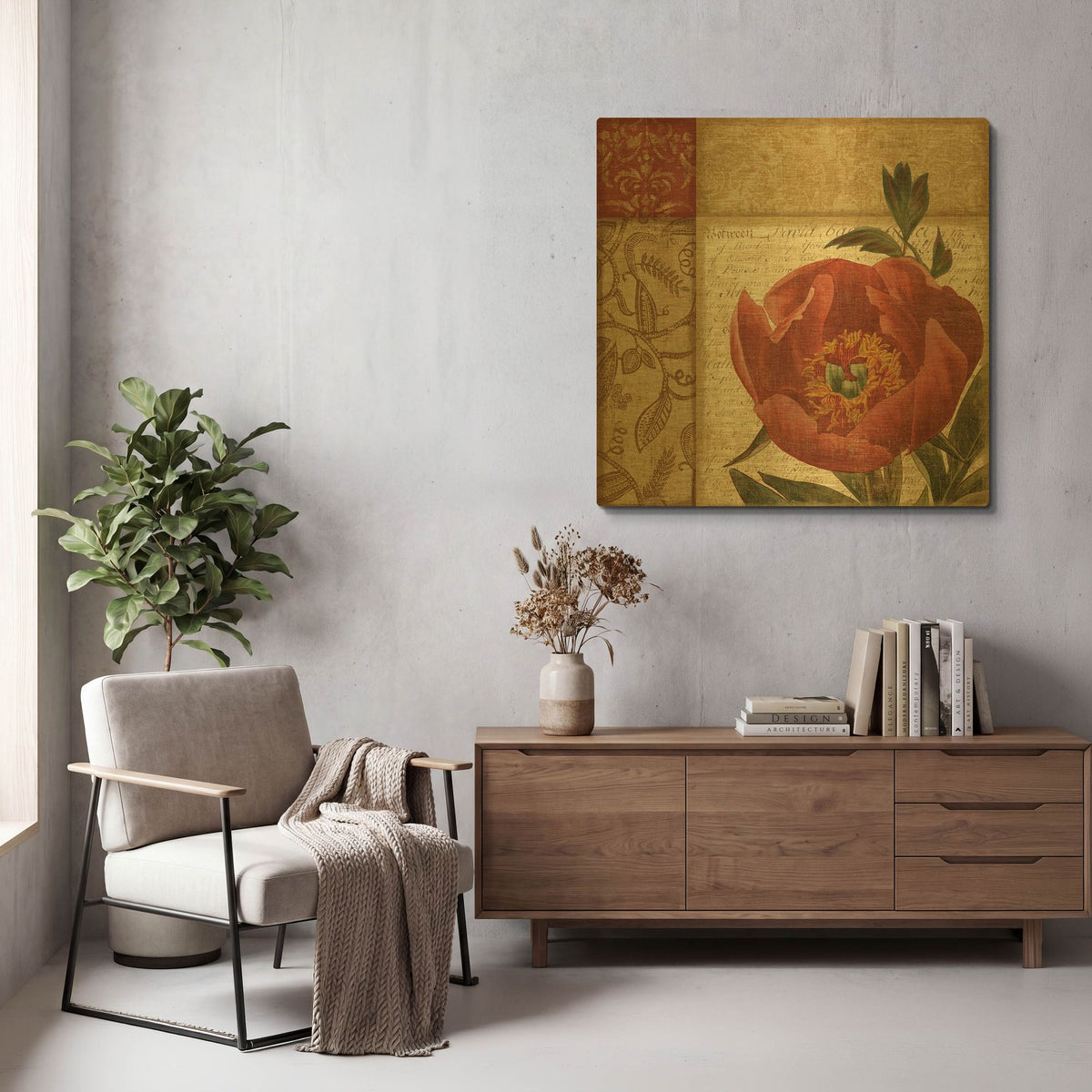 'Classic Tones I' By NBL Studio Gold Metal Wall Art