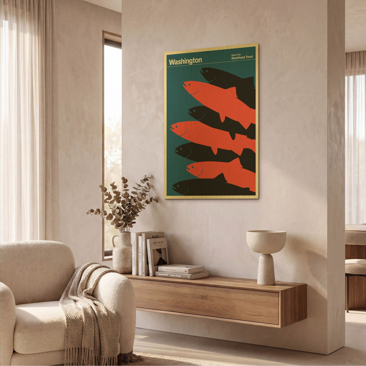 'Montague Posters 21' By Print Collection Gold Metal Wall Art