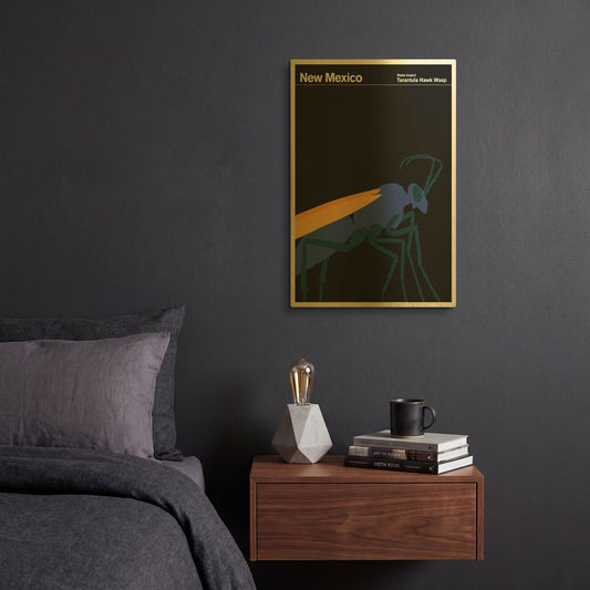 'State Posters NM' By Print Collection Gold Metal Wall Art