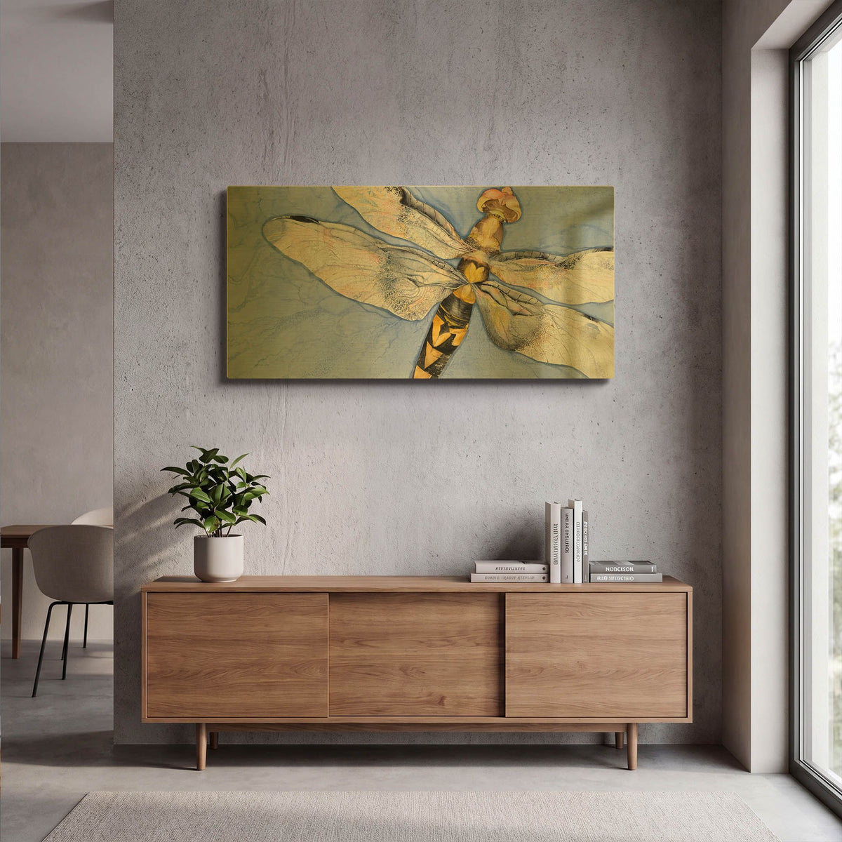 'Dragonfly' By Sharon Pitts Gold Metal Wall Art
