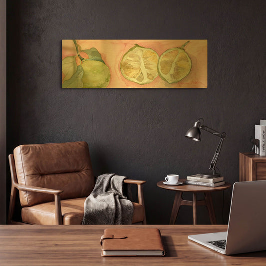 'Limes In Sicily' By Sharon Pitts Gold Metal Wall Art
