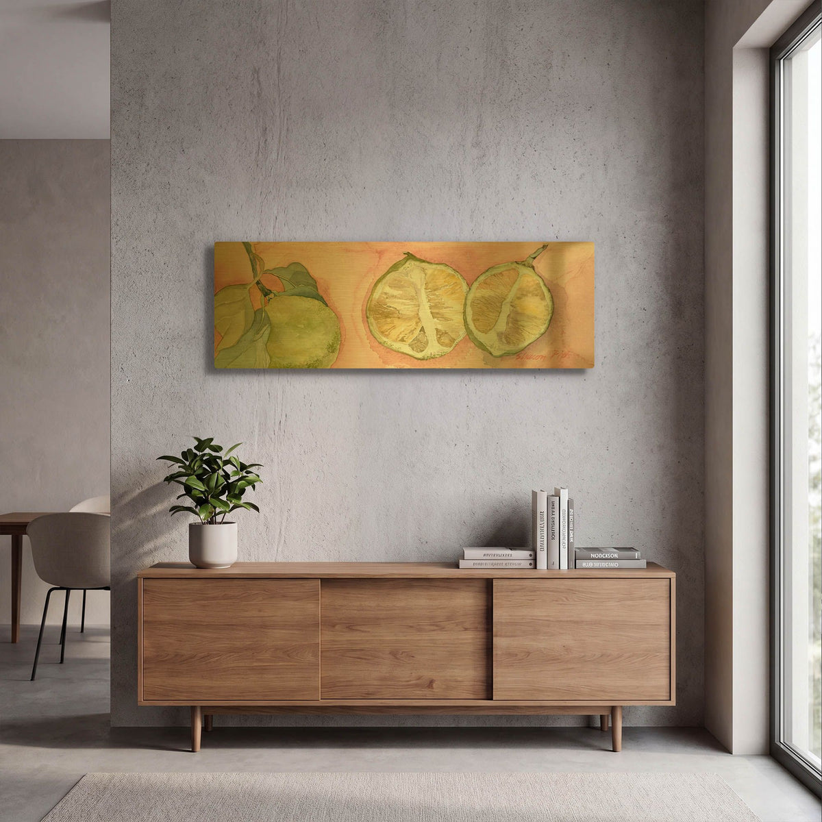 'Limes In Sicily' By Sharon Pitts Gold Metal Wall Art