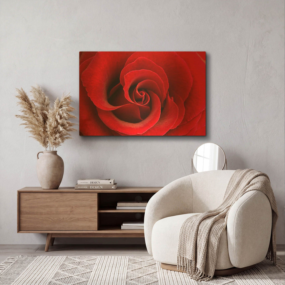 'Red Rose 03' By Tom Quartermaine Gold Metal Wall Art