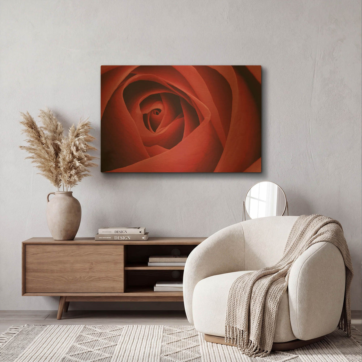 'Red Rose' By Tom Quartermaine Gold Metal Wall Art