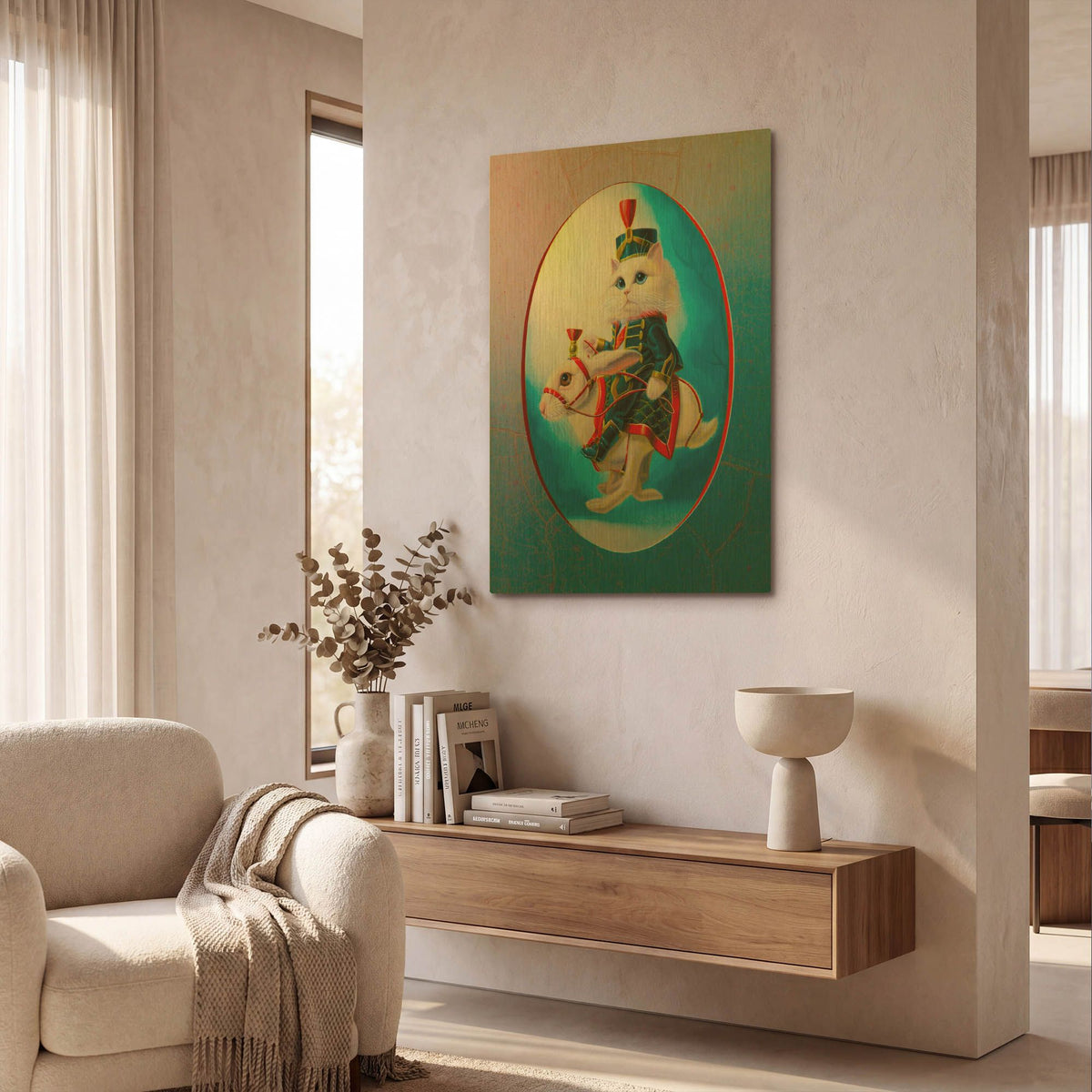 'The Hussar' By Valery Vecu Quitard Gold Metal Wall Art
