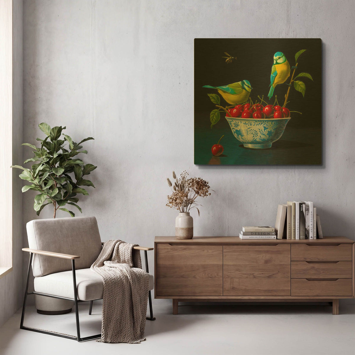 'Both Tits And Cherries' By Valery Vecu Quitard Gold Metal Wall Art