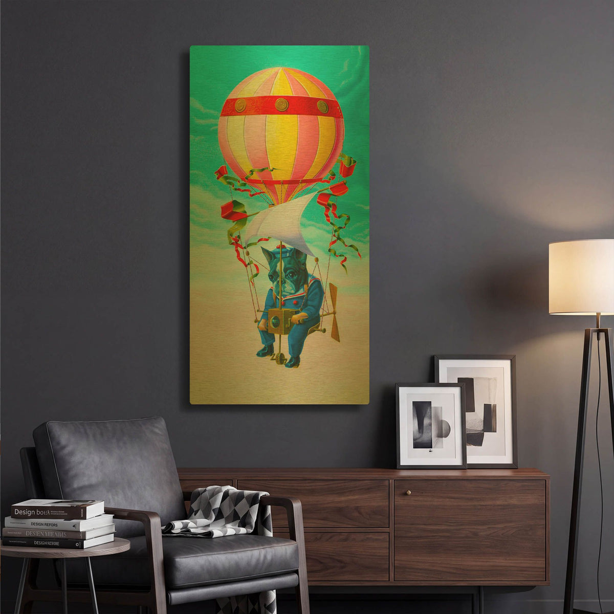 'Hulm' By Valery Vecu Quitard Gold Metal Wall Art