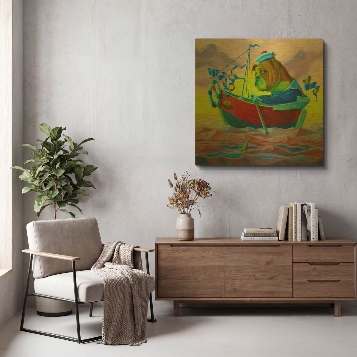 'Maritime Solidarity' By Valery Vecu Quitard Gold Metal Wall Art