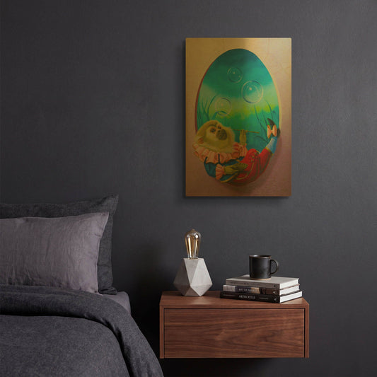 'Meditation' By Valery Vecu Quitard Gold Metal Wall Art
