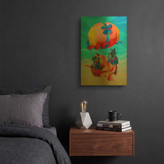 'Paschal Trip' By Valery Vecu Quitard Gold Metal Wall Art