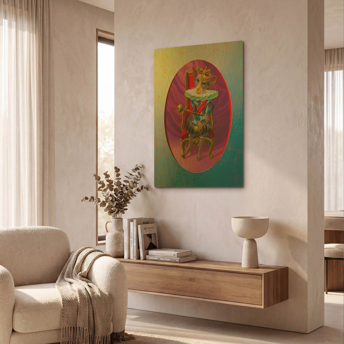 'Royal Throne' By Valery Vecu Quitard Gold Metal Wall Art