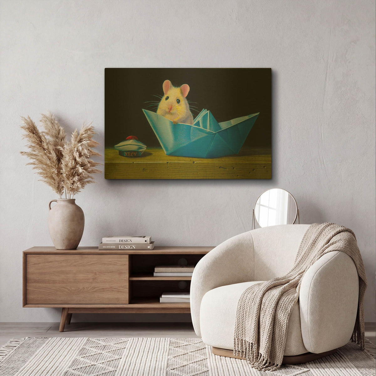 'Soon The Departure' By Valery Vecu Quitard Gold Metal Wall Art
