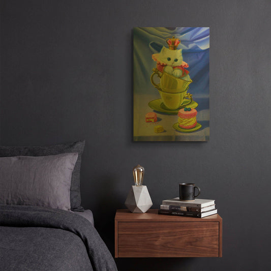 'The Gourmand' By Valery Vecu Quitard Gold Metal Wall Art