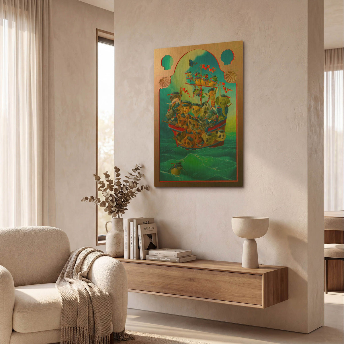'The Southern Arch' By Valery Vecu Quitard Gold Metal Wall Art