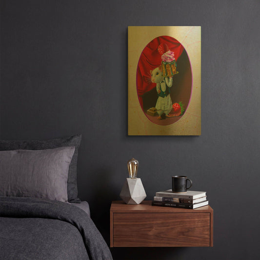 'Three-Star Service N1' By Valery Vecu Quitard Gold Metal Wall Art