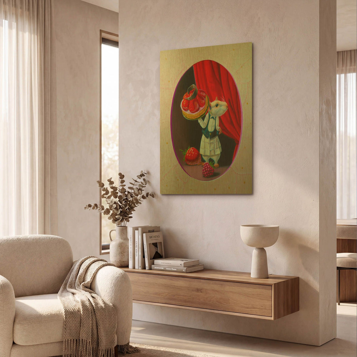 'Three-Star Service N2' By Valery Vecu Quitard Gold Metal Wall Art