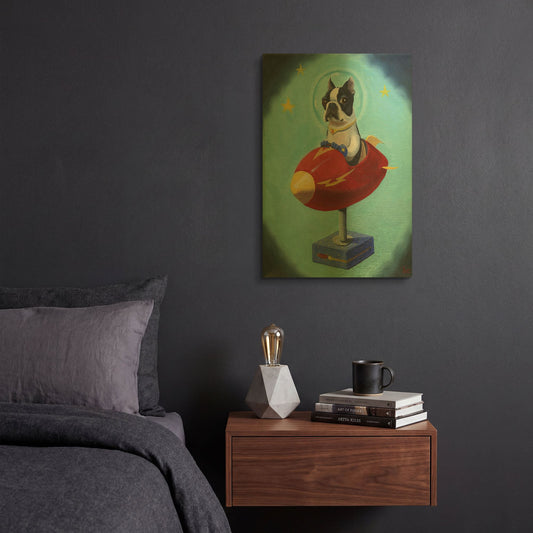 'Boston Rocket' By Brian Rubenacker Gold Metal Wall Art