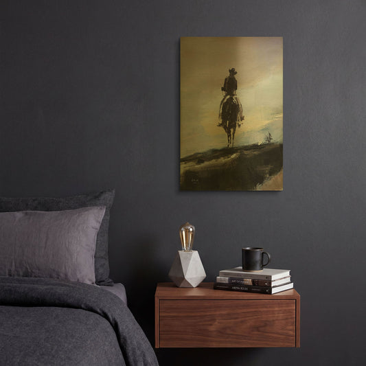 'Mild' By Oscar Alvarez Pardo Gold Metal Wall Art