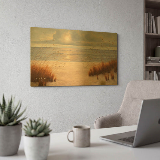 'Beach Days' By Diane Romanello Gold Metal Wall Art