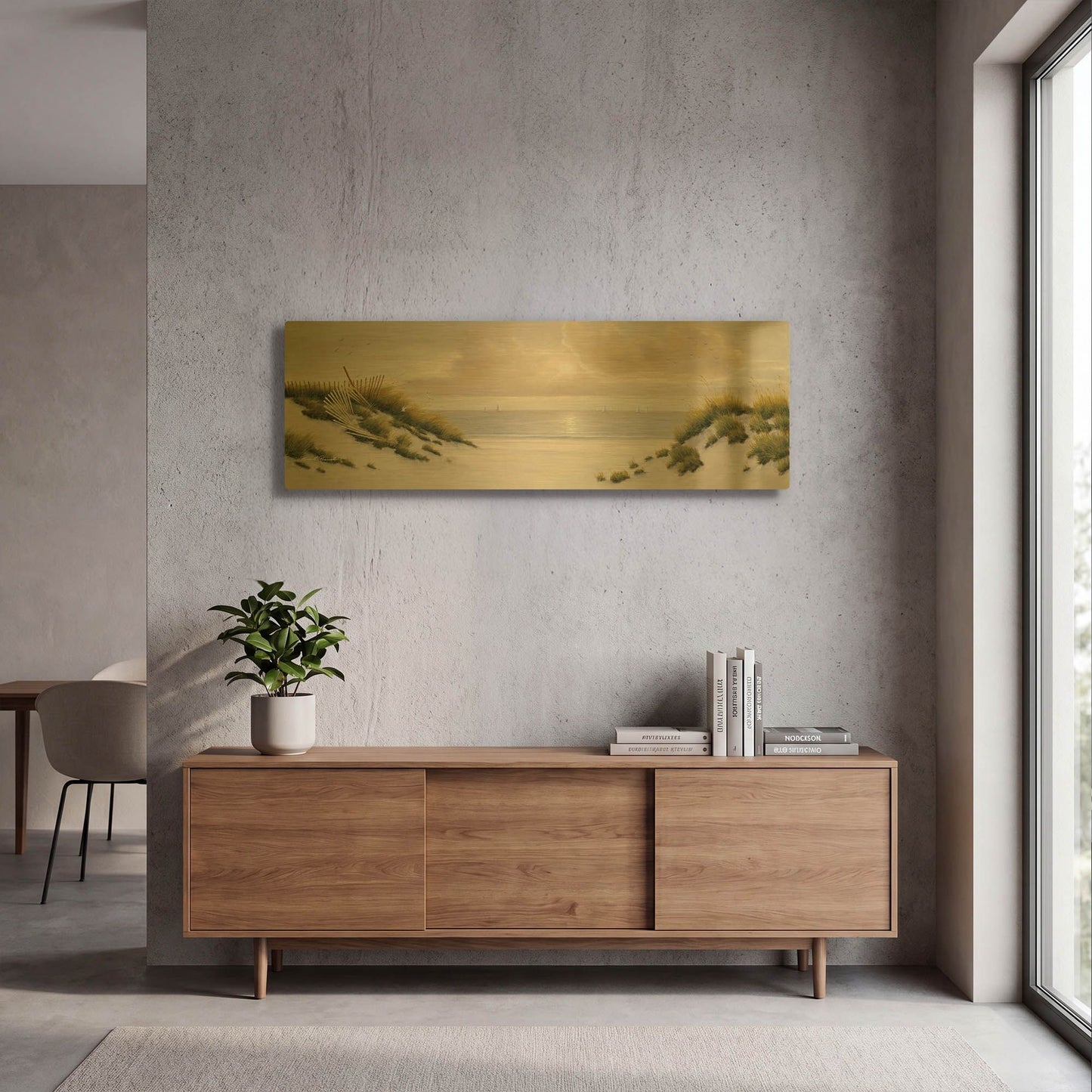 'R812D - Summer Moments I' By Diane Romanello Gold Metal Wall Art