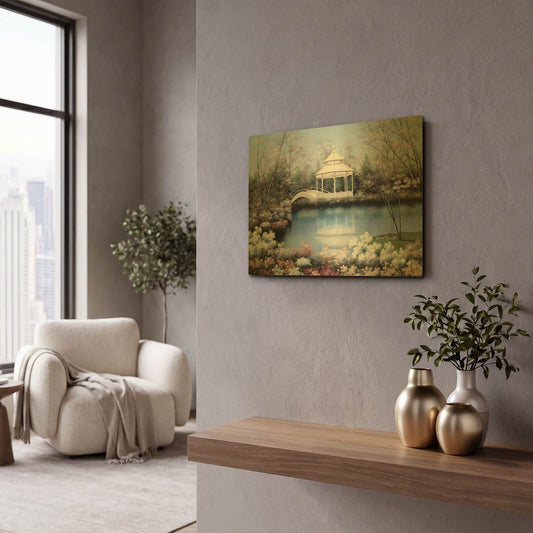 'R842D - Now and Forever' By Diane Romanello Gold Metal Wall Art