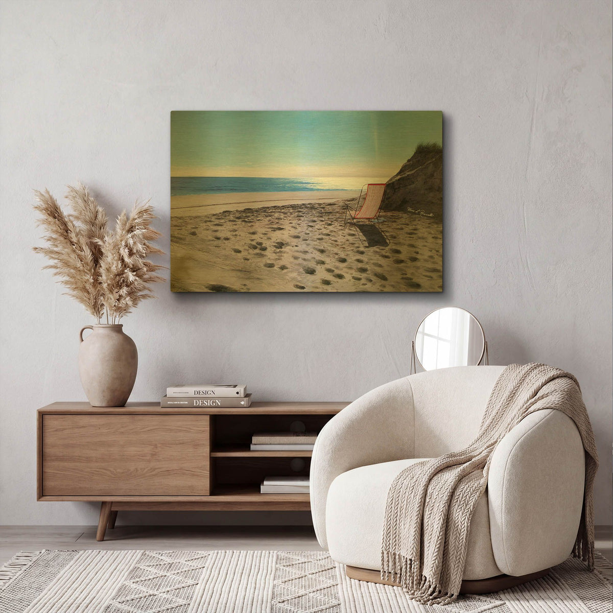 'R846D - Summer Place' By Diane Romanello Gold Metal Wall Art