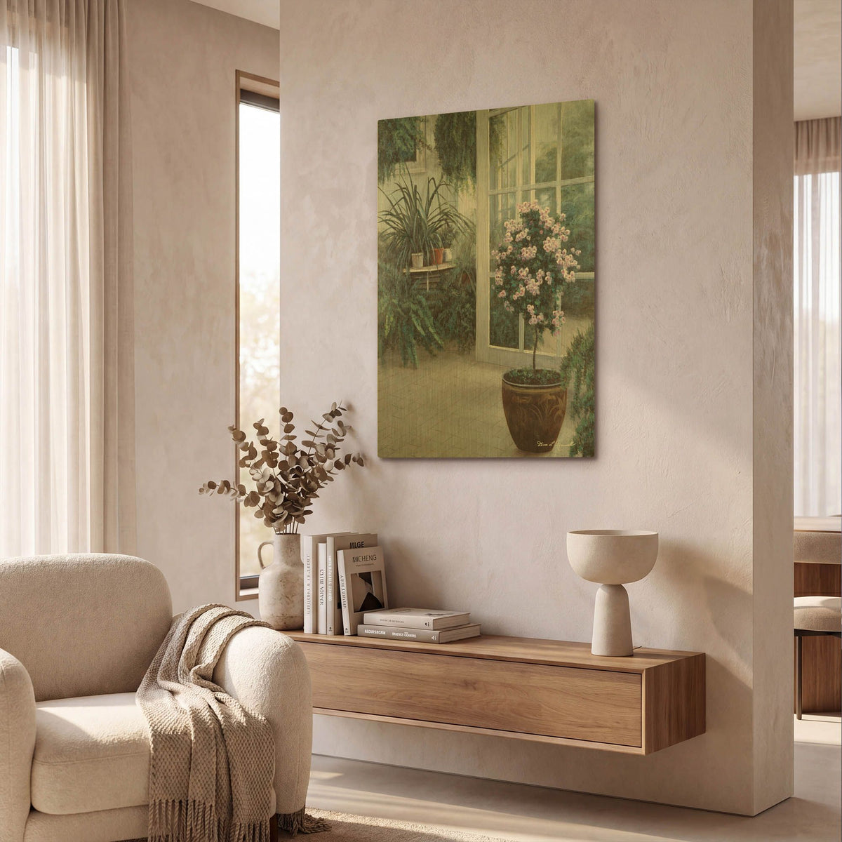 'R853D - Patio Light' By Diane Romanello Gold Metal Wall Art