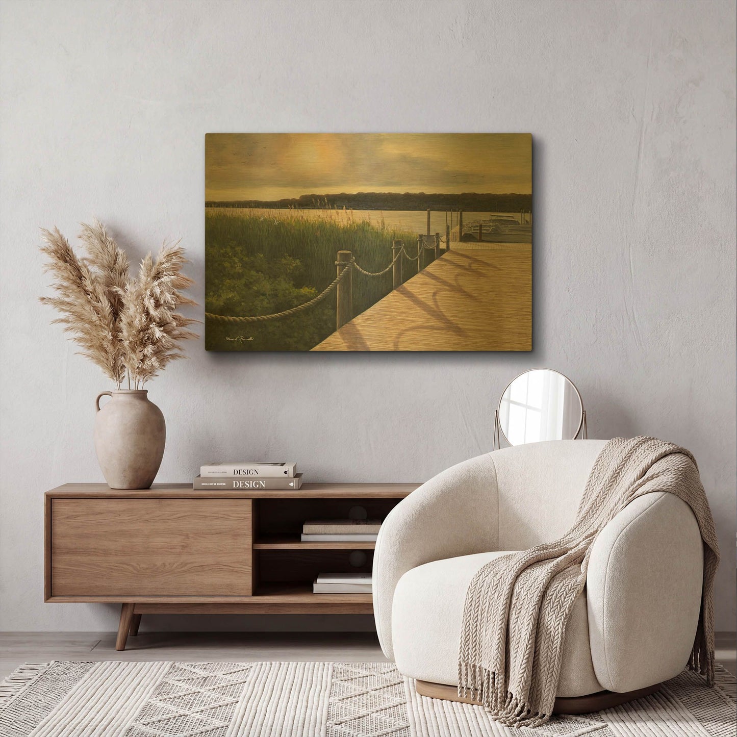 'R861D - Listen To Your Heart' By Diane Romanello Gold Metal Wall Art
