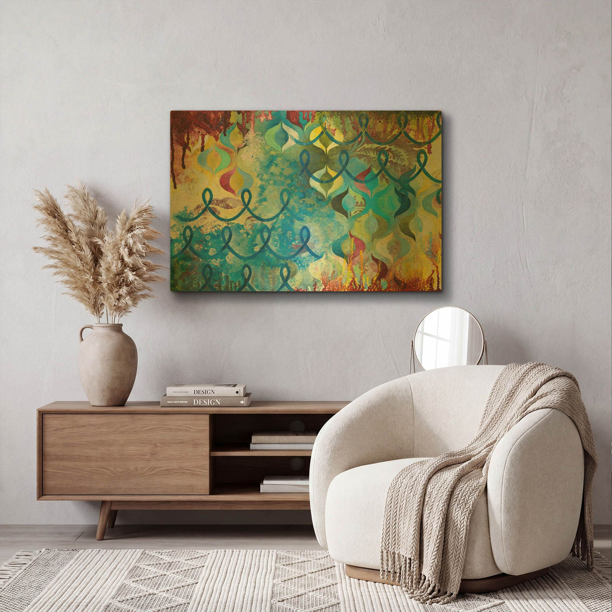 'Bubbling Up' By Heather Noel Robinson Gold Metal Wall Art