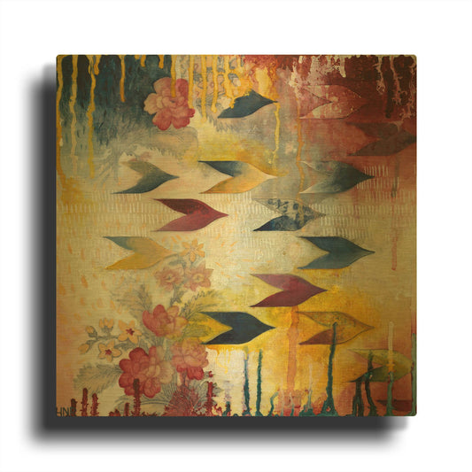 'Orpheus' By Heather Noel Robinson Gold Metal Wall Art