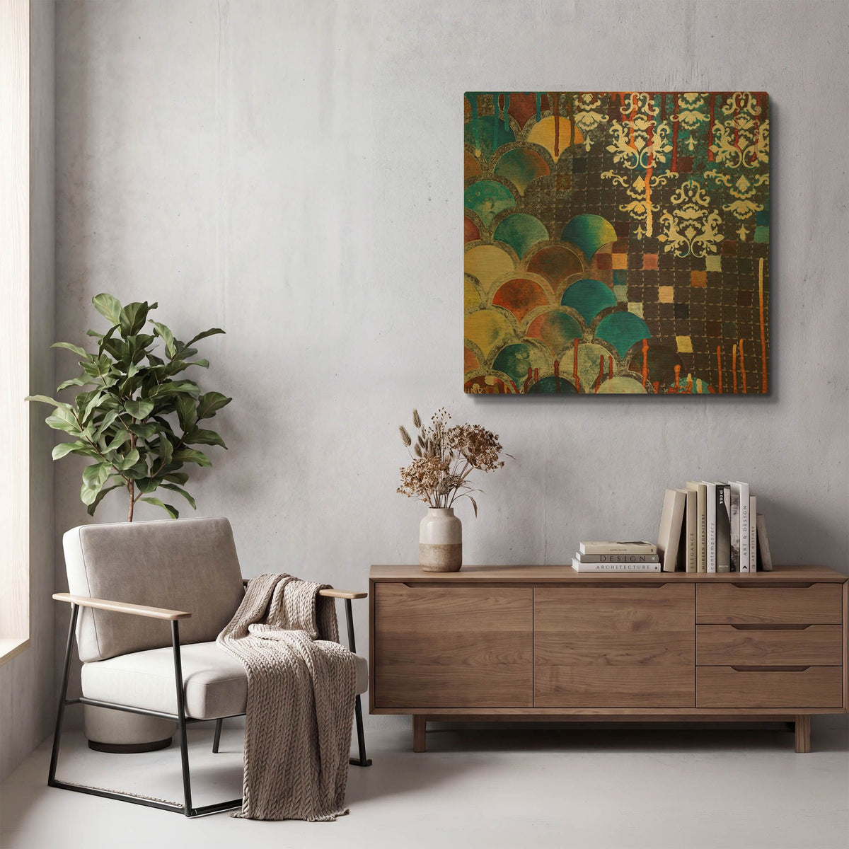 'Gingko' By Heather Noel Robinson Gold Metal Wall Art