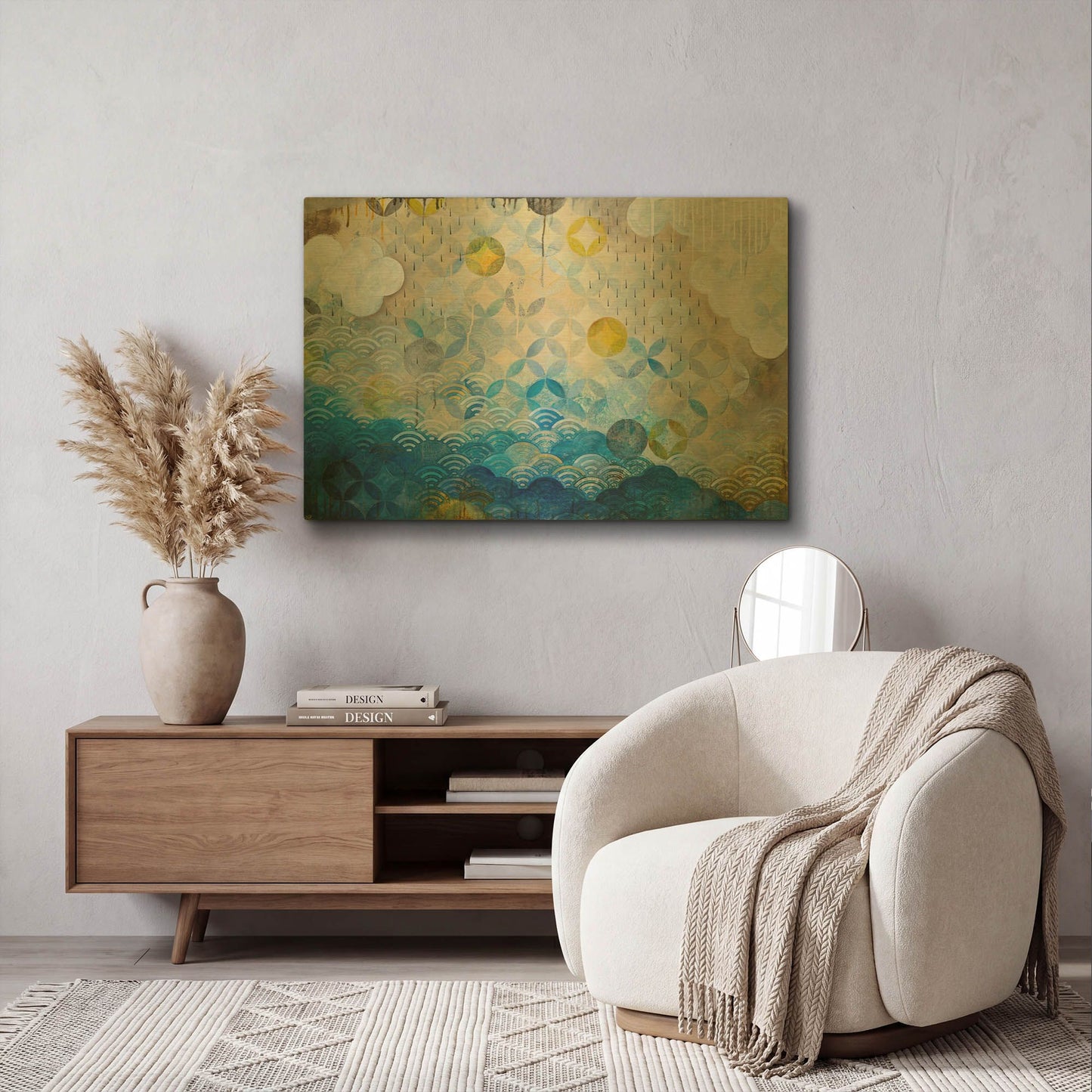 'Float' By Heather Noel Robinson Gold Metal Wall Art