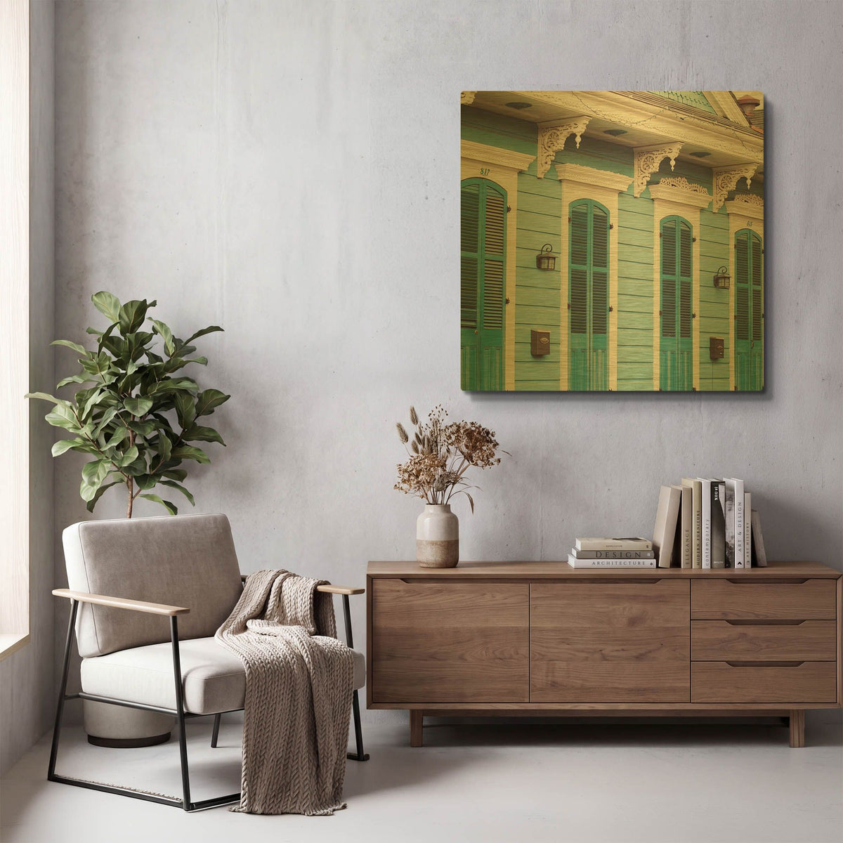 'S1193D - Shotgun Shack I' By Irene Suchocki Gold Metal Wall Art