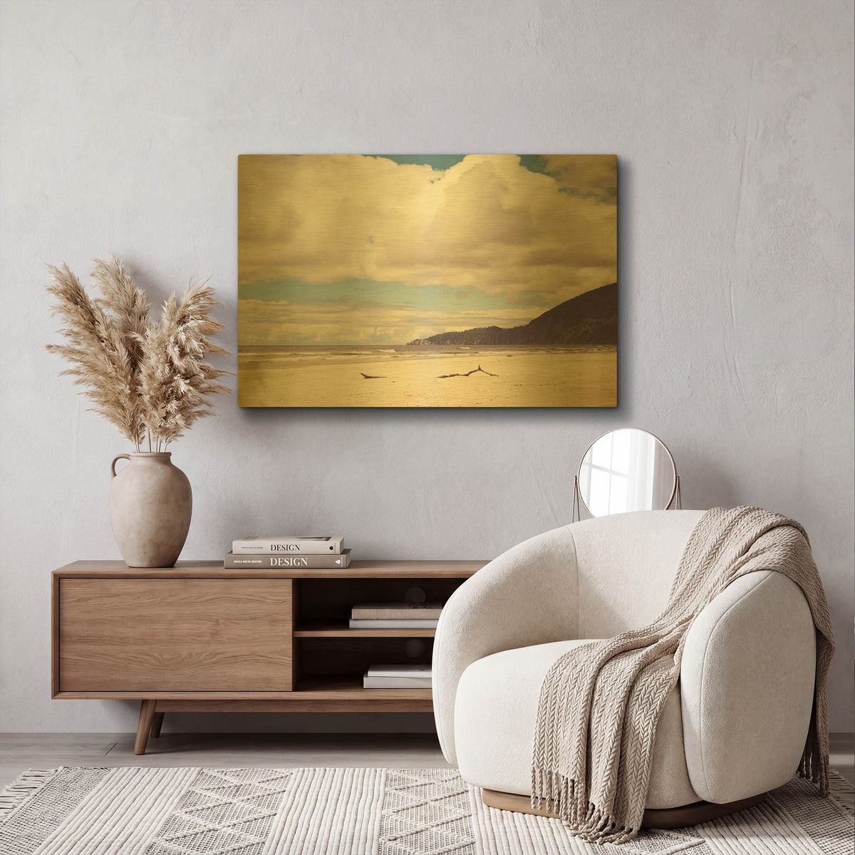 'S1284D - Breathe Easy' By Irene Suchocki Gold Metal Wall Art