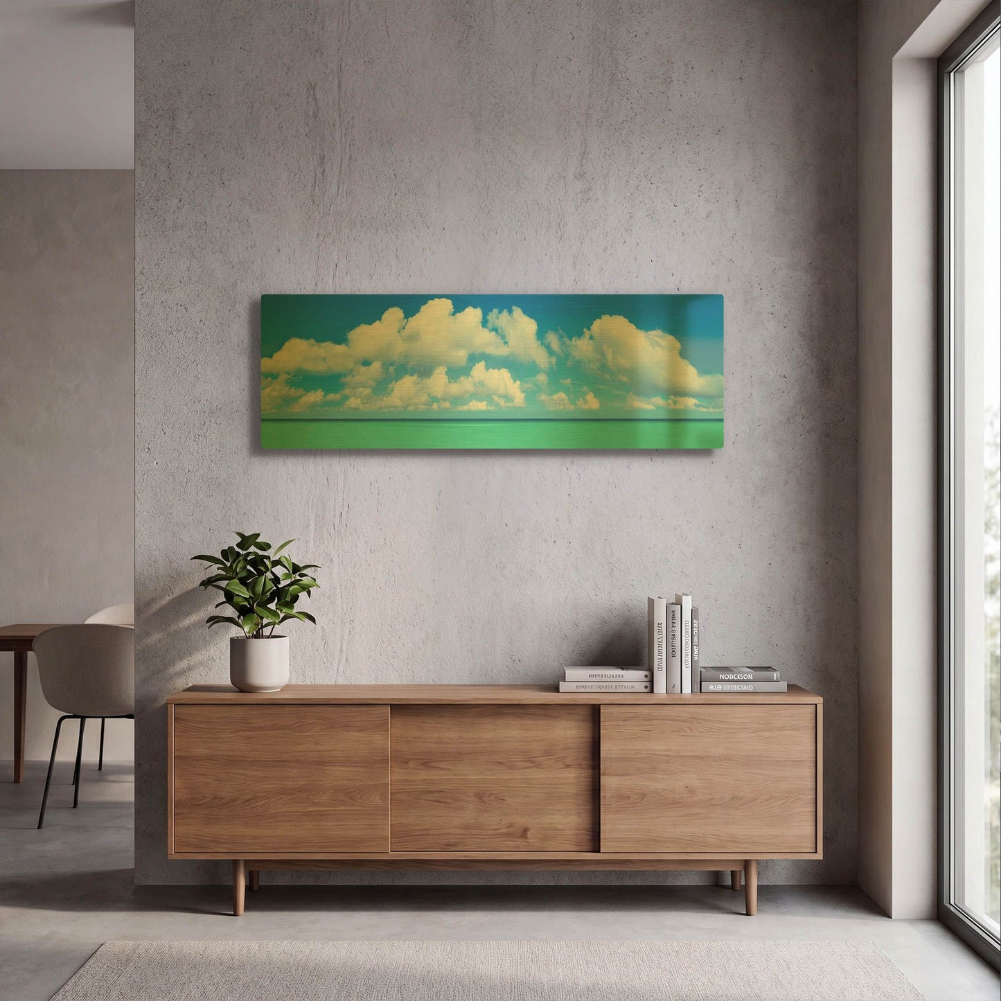 'White Aqua' By Jack Reed Gold Metal Wall Art