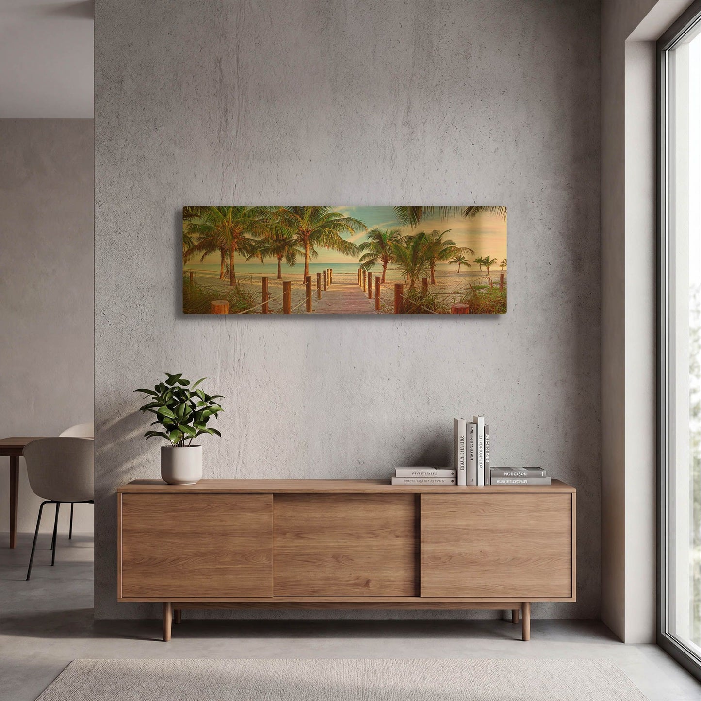 'Swathers Beach' By Jack Reed Gold Metal Wall Art