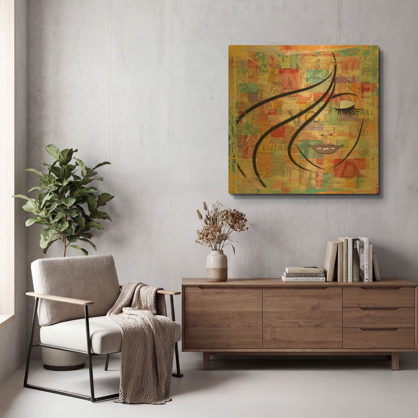 'Billboard 1' By Karen Smith Gold Metal Wall Art
