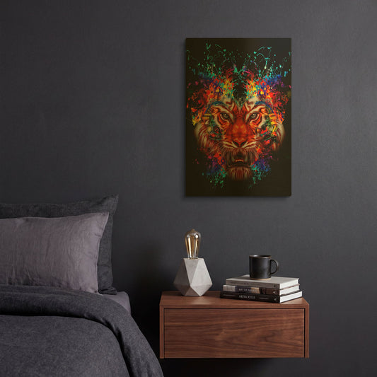 'Dubtiger' By Valentyn Artemenko Gold Metal Wall Art