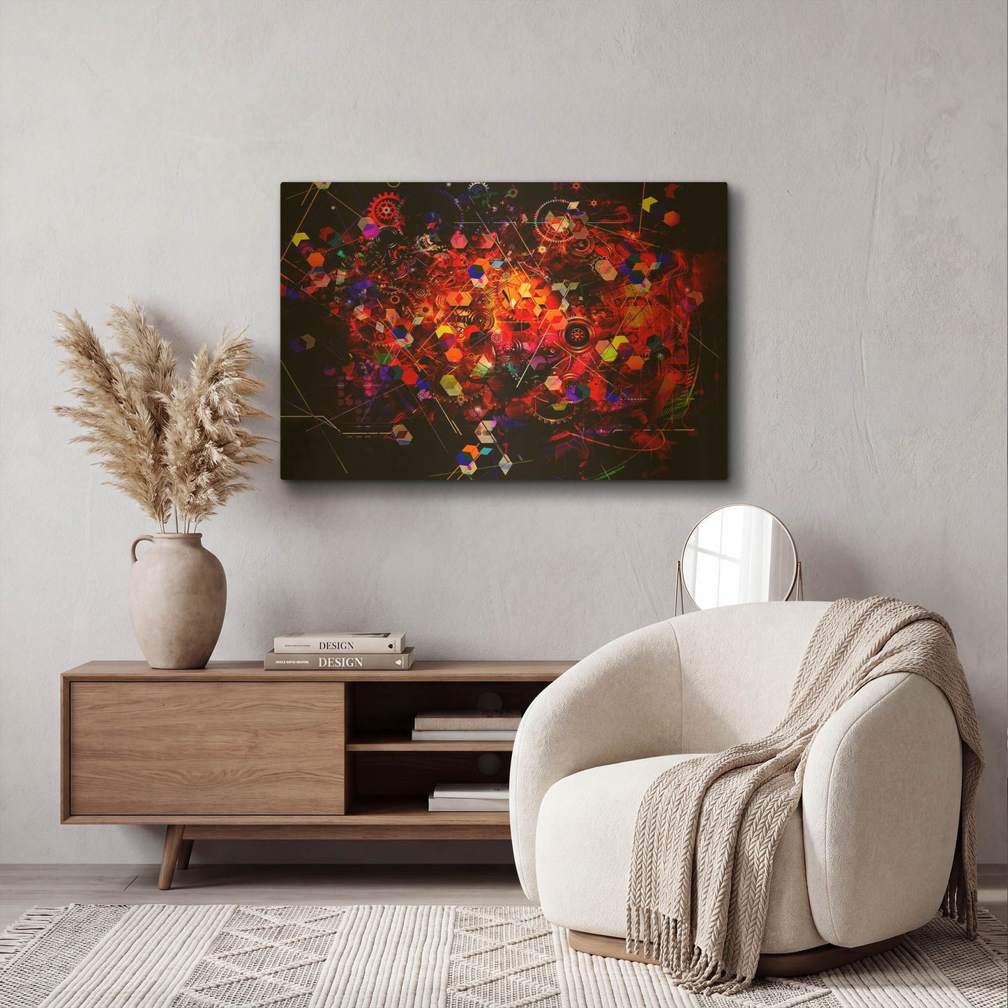 'The Machine' By Valentyn Artemenko Gold Metal Wall Art