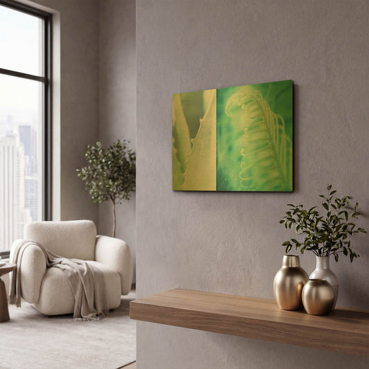 'Mint' By Myan Soffia Gold Metal Wall Art