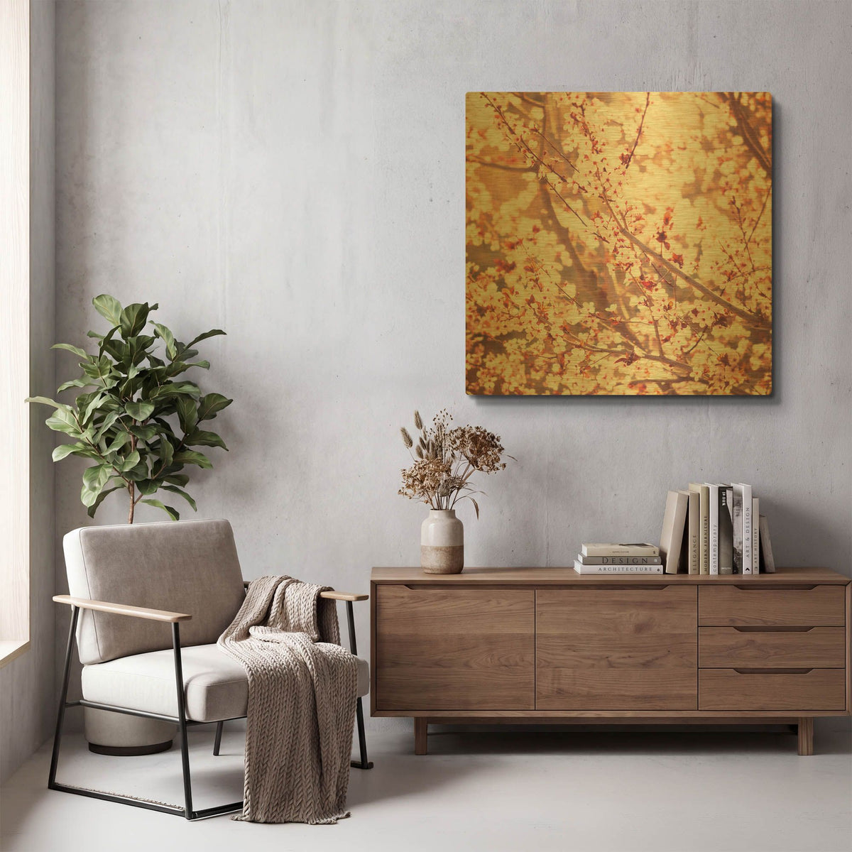 'Oh To Be a Bumblebee 3' By Myan Soffia Gold Metal Wall Art