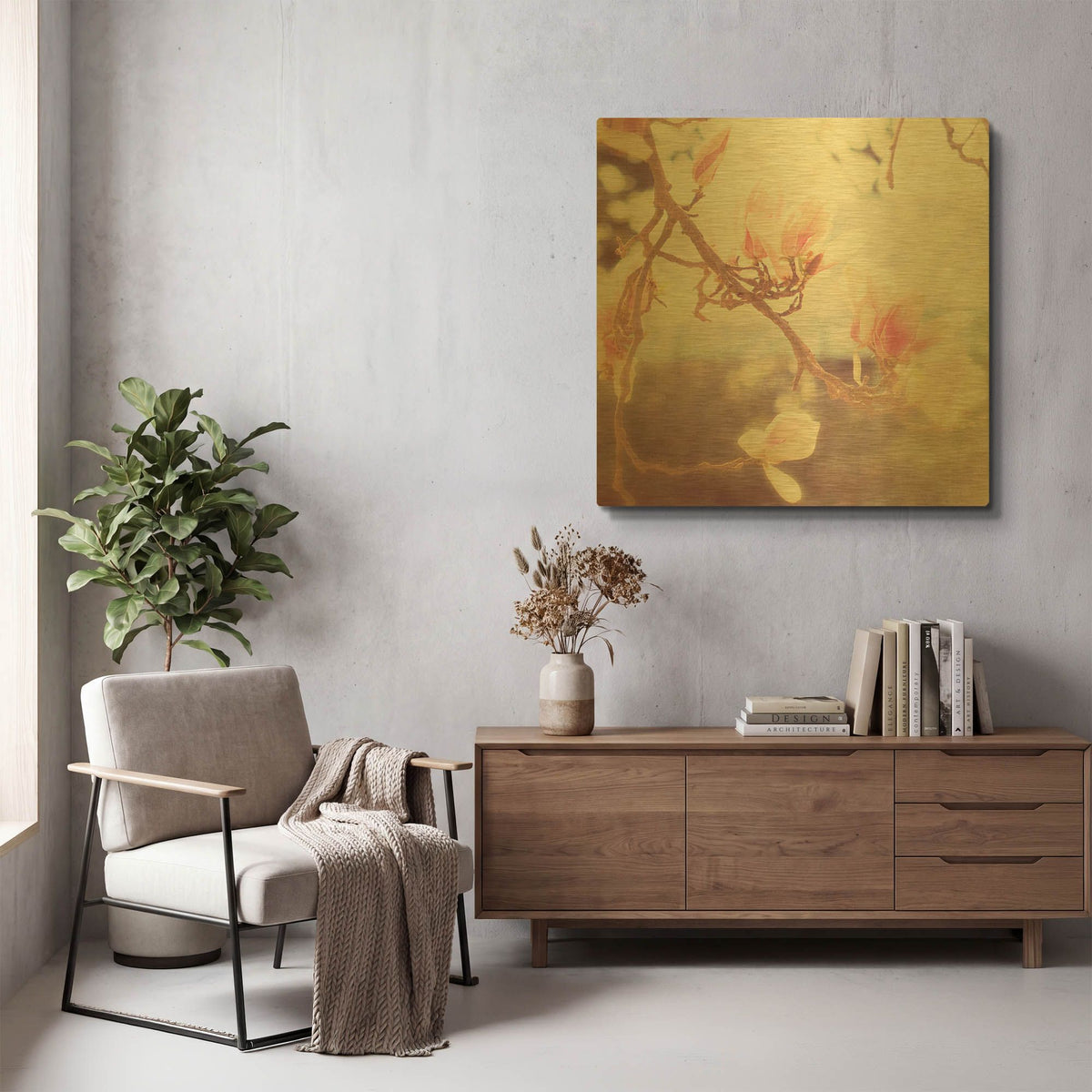 'Sunshine Smile' By Myan Soffia Gold Metal Wall Art