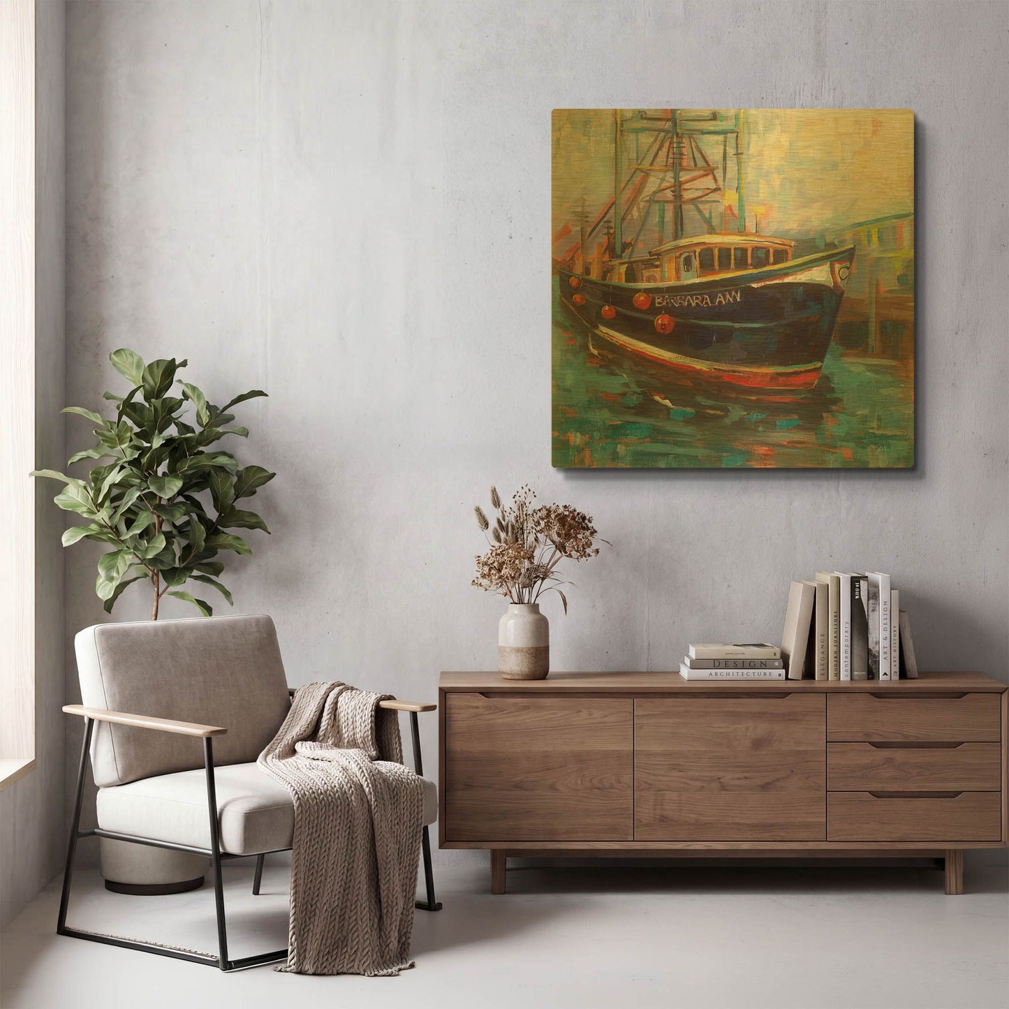 'Barbara Ann' By Jeanette Vertentes Gold Metal Wall Art