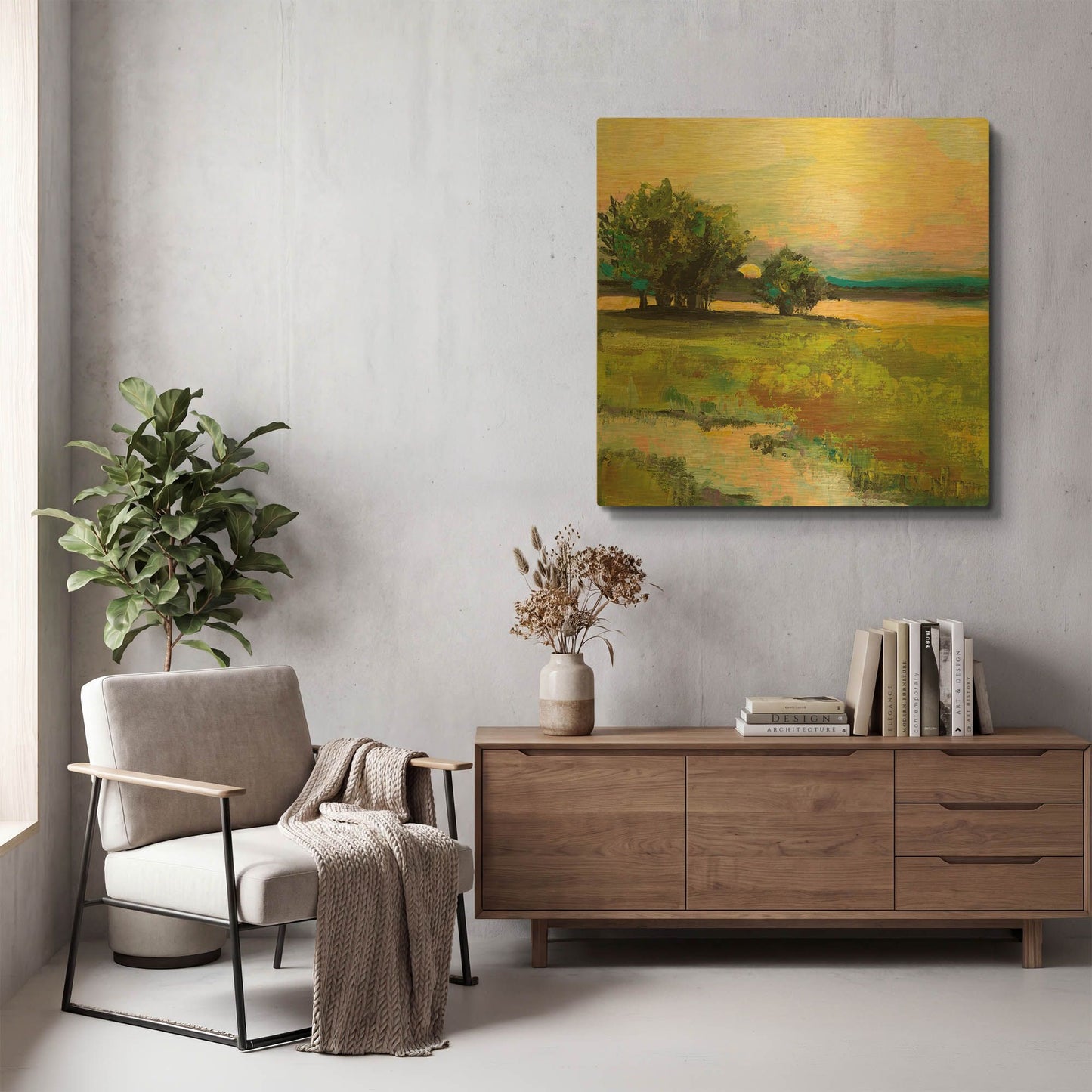 'Weekapaug Inn' By Jeanette Vertentes Gold Metal Wall Art