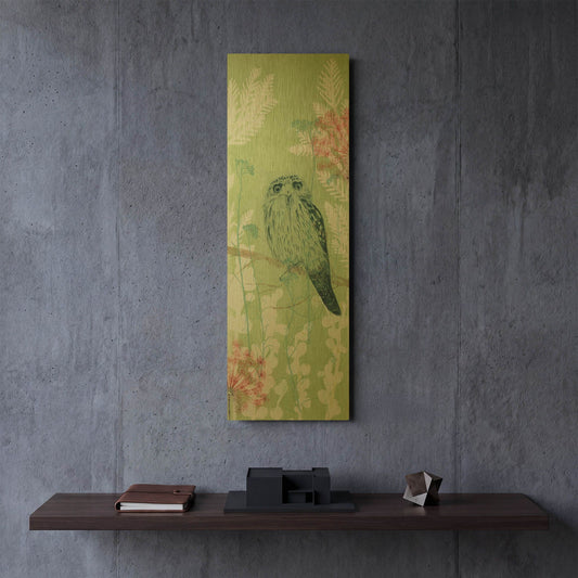 'The Tranquil Tawny Frog Mouth' By Trudy Rice Gold Metal Wall Art